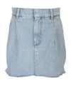 Agolde Becker Mini Skirt In Blue