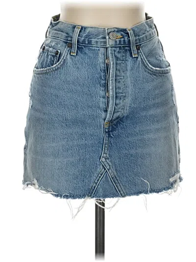 Pre-owned Agolde Denim Skirt In Blue
