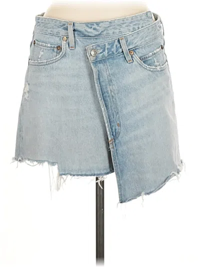Pre-owned Agolde Denim Skirt In Blue