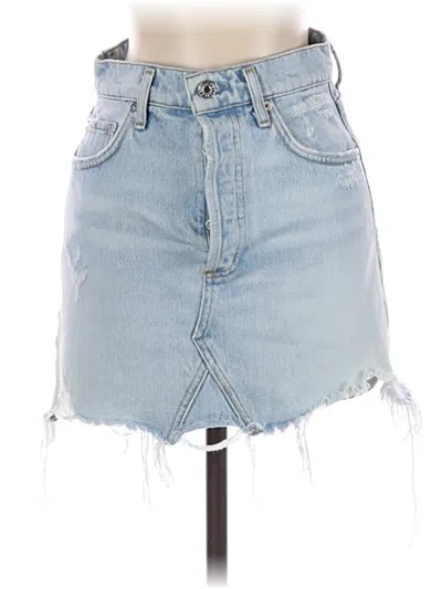 Pre-owned Agolde Denim Skirt In Blue