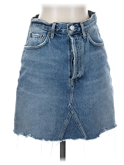 Pre-owned Agolde Denim Skirt In Blue