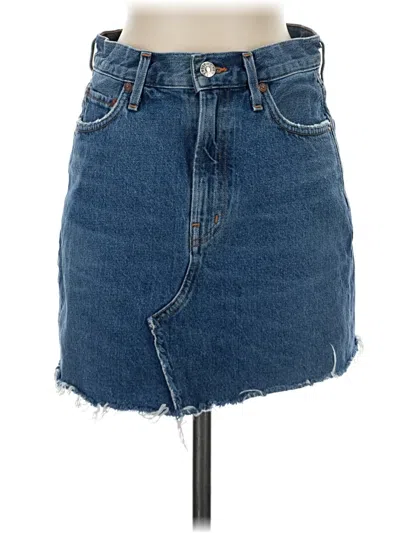 Pre-owned Agolde Denim Skirt In Blue