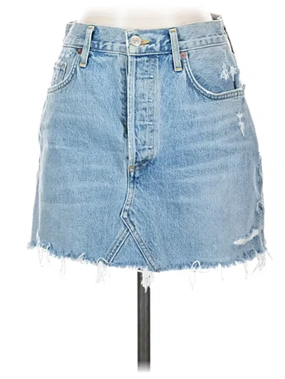 Pre-owned Agolde Denim Skirt In Blue