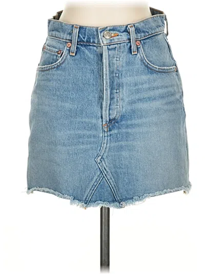 Pre-owned Agolde Denim Skirt In Blue