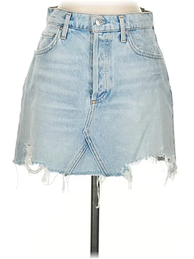Pre-owned Agolde Denim Skirt In Blue