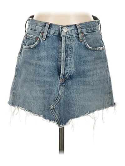 Pre-owned Agolde Denim Skirt In Blue