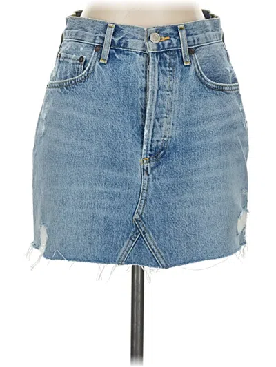 Pre-owned Agolde Denim Skirt In Blue