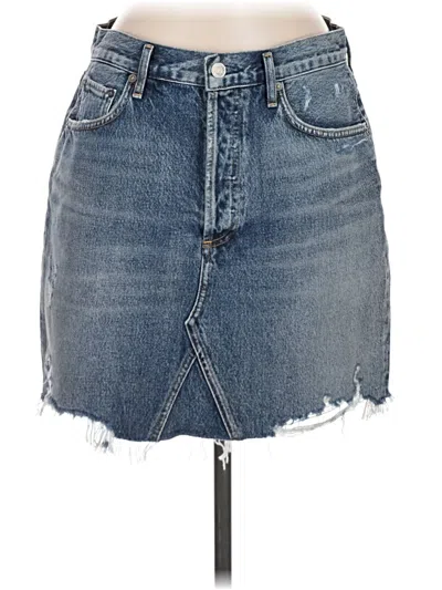 Pre-owned Agolde Denim Skirt In Blue