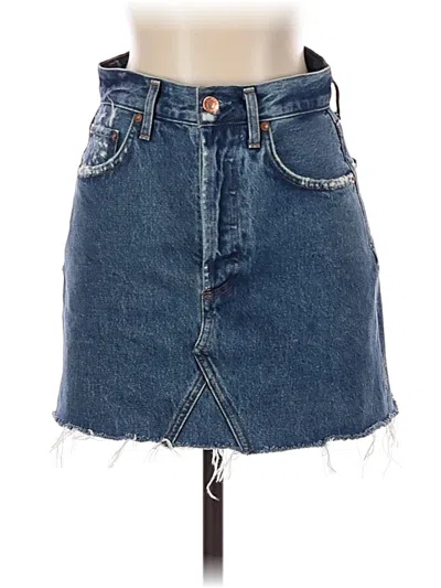 Pre-owned Agolde Denim Skirt In Blue