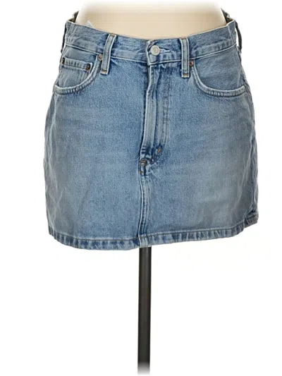 Pre-owned Agolde Denim Skirt In Blue