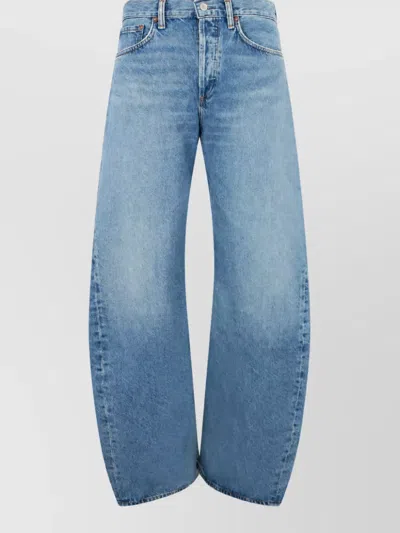 Agolde Denim Spiral Relaxed-fit Mid-rise Tapered Jeans In Blue