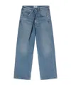 Agolde Denim Trousers With Belt Loops In Blue