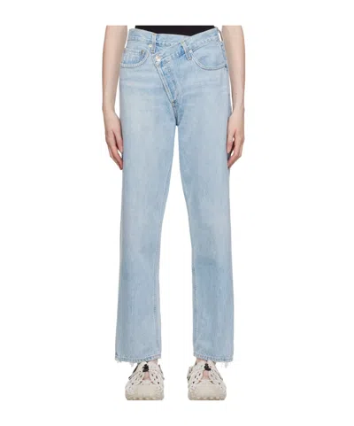 Agolde Denim Trousers With Belt Loops