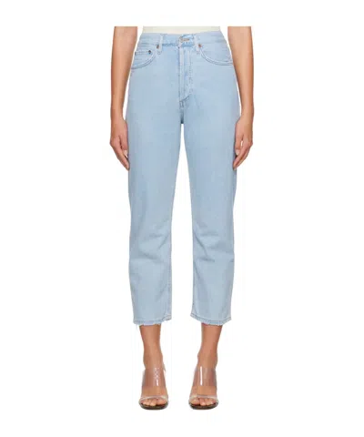 Agolde Denim Trousers With Belt Loops