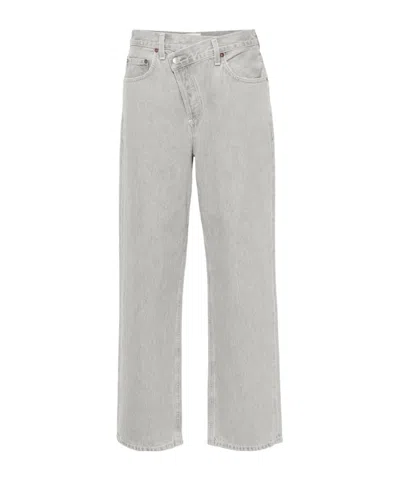 Agolde Denim Trousers With Belt Loops