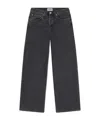 Agolde Denim Trousers With Belt Loops In Black