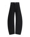 Agolde Denim Trousers With Belt Loops In Black