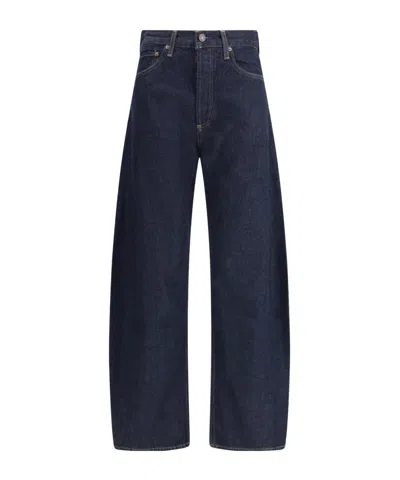 AGOLDE DENIM TROUSERS WITH BELT LOOPS