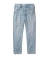 Agolde Light Blue Jeans In Regenerated Denim In Blue
