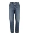 Agolde Relaxed Fit Faded Denim Trousers With Pockets In Blue