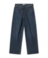 Agolde Denim Trousers With Belt Loops In Blue