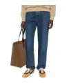 Agolde Denim Trousers With Belt Loops In Blue