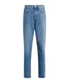 Agolde Denim Trousers With Belt Loops In Blue