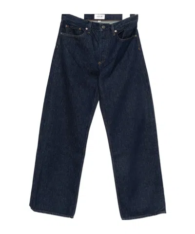 Agolde Denim Trousers With Belt Loops In Blue