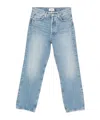 Agolde Denim Trousers With Belt Loops In Blue