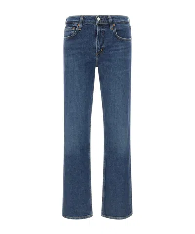 AGOLDE DENIM TROUSERS WITH BELT LOOPS