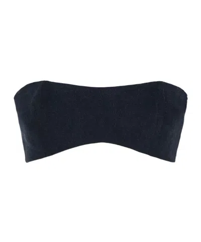 Agolde Denim Tube Top In Blue