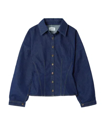 Agolde Devon Buttoned Shirt In Blue