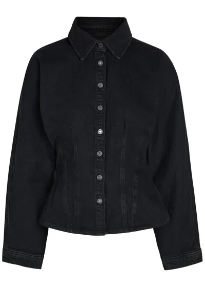 Agolde Devon Denim Shirt In Black