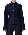 Agolde Devon Denim Button-up Shirt In Blue
