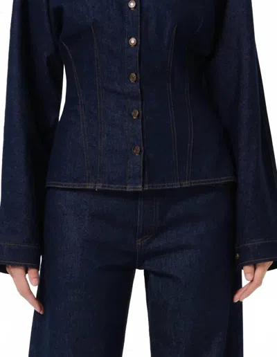 Agolde Devon Denim Shirt In Rinse In Blue