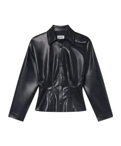 Agolde Devon Long Sleeved Shirt In Black