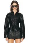 Agolde Devon Long Sleeved Shirt In Black