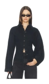 Agolde Devon Shirt In Black