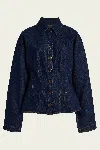Agolde Devon Denim Button-up Shirt In Blue