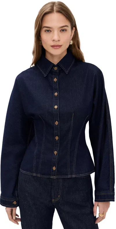 Agolde Devon Shirt Rinse In Black