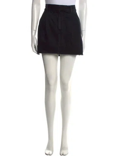 Pre-owned Agolde Distressed Accents Mini Skirt In Black