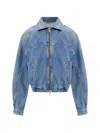 Agolde Dixon Cocoon Denim Jacket In Animal Print