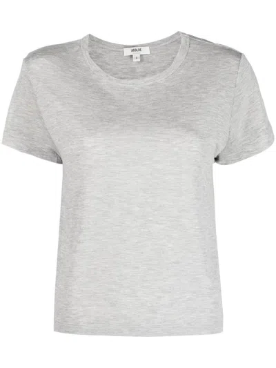 AGOLDE AGOLDE DREW T-SHIRT IN GREY HEATHER CLOTHING