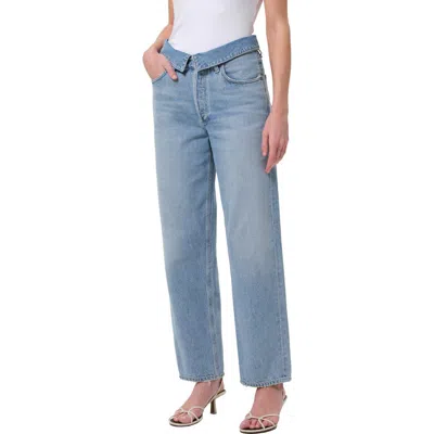 AGOLDE AGOLDE ECHO FOLDOVER WAIST TAPERED STRAIGHT LEG JEANS