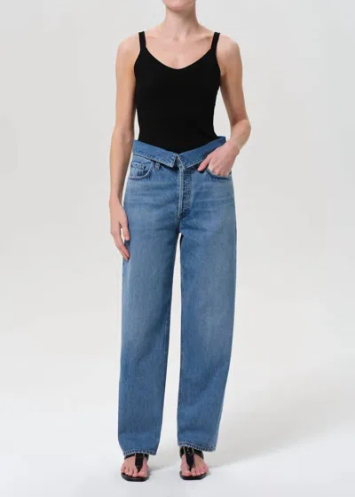 Agolde Echo High Rise Jeans In Shrine In Blue