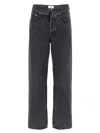 Agolde Echo Tapered Foldover Jeans In Zephyr