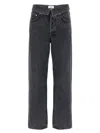 Agolde Echo Tapered Foldover Jeans In Zephyr