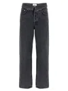 Agolde Echo Tapered Foldover Jeans In Zephyr