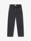 Agolde Echo High-rise Tapered-leg Jeans In Black