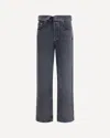 Agolde Blue Jeans With Front-fold Design And Logo Patch On The Rear In Black